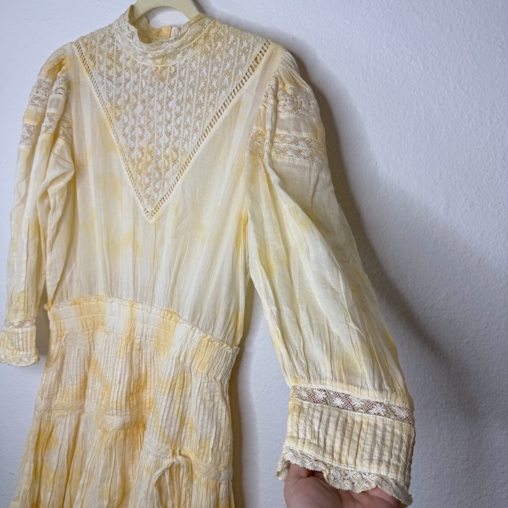 LoveShackFancy Viola in Lemon Drop Hand Dye Dress - Picture 5 of 11